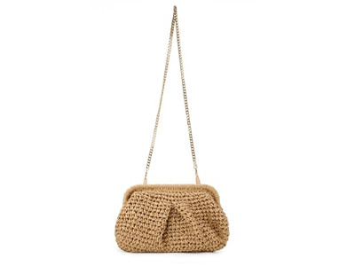 Grand Sac en Paille Cerise Fille Sac Fourre-tout de Plage Poignée Hawaï Creux Lettre Dames