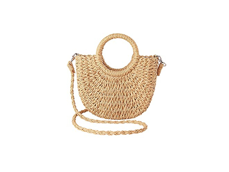 Sac en paille coloré panier de plage fourre-tout tressé fait main Malaisie sacs mexicains