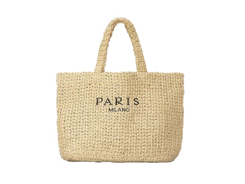Sac en paille demi-cercle broderie sur mesure sacs français bohème enfants rayures