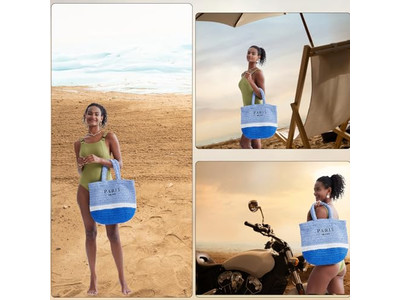 Sac en paille demi-cercle broderie sur mesure sacs français bohème enfants rayures