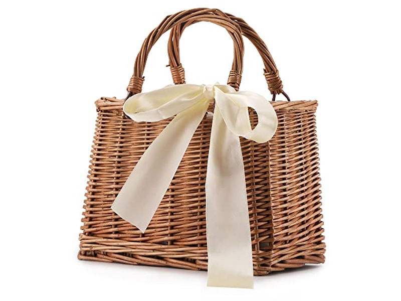 Grand Sac Hobo en Paille Filet Plage Mini Bandoulière Tissé