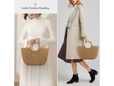 Sac en Paille de Luxe Maquillage Marché Mexique Orange Pochette Pique-Nique Sacs Lapin Violet