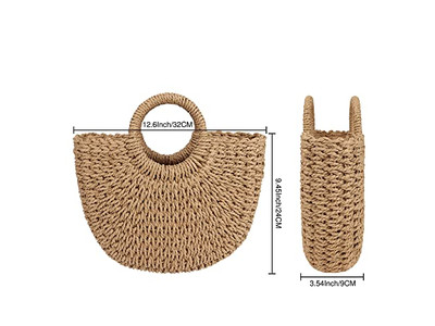 Fabrication sac en paille promotionnel rotin et sacs sac à main crochet
