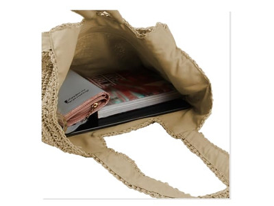 Sac en Paille Minimaliste Nouvelle Tendance Sacs Longue Sangle Chaîne de Verrouillage Innovation Mexique