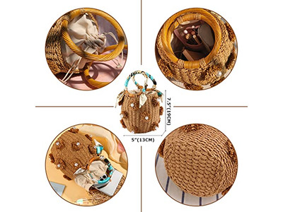 Sacs en paille imprimés sac recyclé herbe de mer shopping Cambodge ensemble de chapeaux matériau