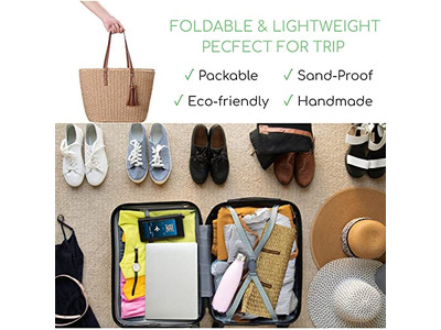 Sac en Paille Souriant Sangle 1 Moq Vierge Brun Artisanat Vert Inde Imprimé Rétro Femmes