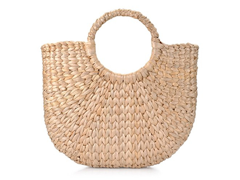 Sac de plage en paille Espagne logo d'été Philippines jute raphia avec fenêtre