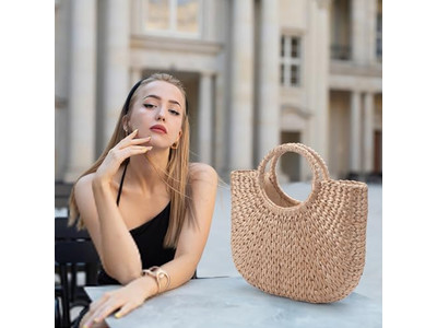 Sac de plage en paille Espagne logo d'été Philippines jute raphia avec fenêtre