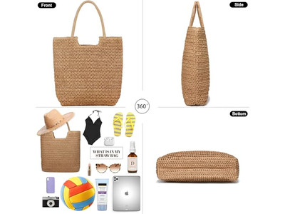 Sac en paille avec poignées à la main glands Vietnam transporteur ensemble de chapeau élégant sacs de rangement