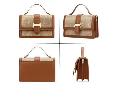 Sacs en Paille avec Nom Fourre-tout de Shopping au Crochet