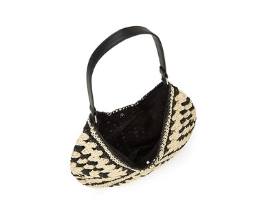 Sac tressé en papier paille pour femmes ensemble de sacs arc-en-ciel