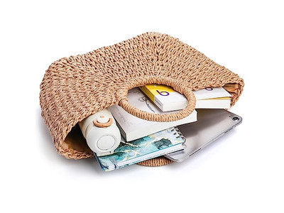 Sac en paille d'été 2023 sacs à main fantaisie demi-cercle femmes nouveau grossistes